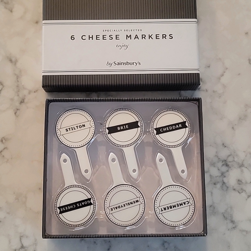 6 fine china cheese markers from UK